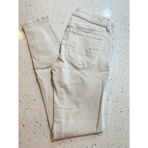 AMERICAN EAGLE WHITE SUPER STRETCH DENIM JEANS WOMENS SIZE 0